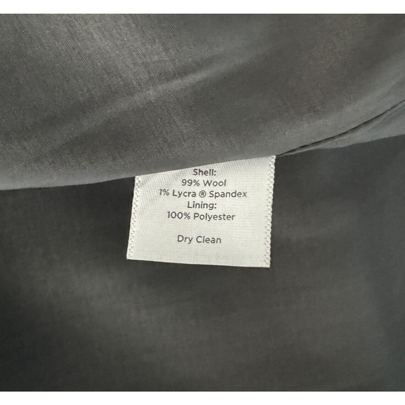 Talbots Skirt Womens 2 Gray Pencil Skirt Ruffle Back Neutral Minimalist Feminine - Picture 4 of 4